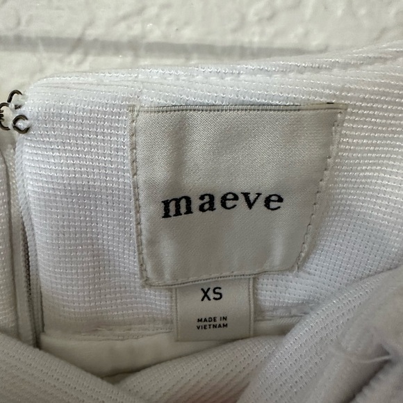 Maeve Belted White Mini Skirt - Size XS - Picture 3 of 6